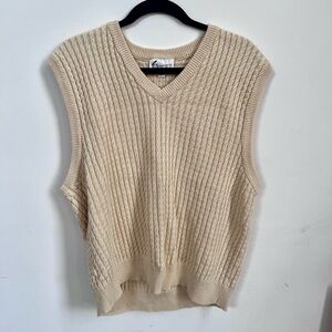 Vintage Haley Cable Knit Sweater Vest